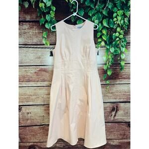 Antonio Melani Light Baby Pink Sleeveless Sheath Midi Dress Lined Pockets Sz 12
